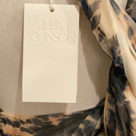 Ulla Johnson Cressida Tie-Dyed Halter Silk Organza Ruffle Maxi Dress NWT SIZ 10 - Picture 5 of 8